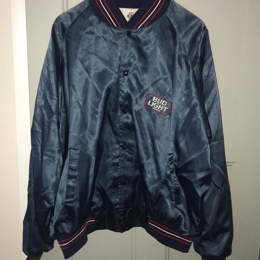 Men’s vintage Bud Light Beer bomber jacket